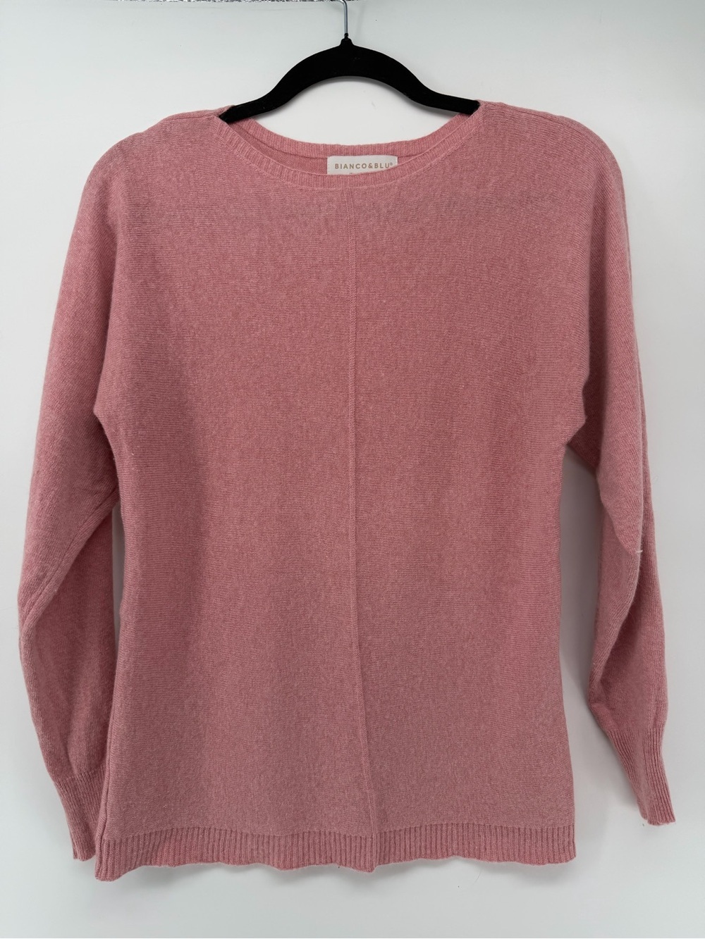 Bianco & Blu Pink Women’s Crew Neck cashmere and silk blend sweater Small